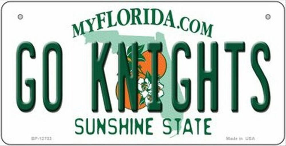 NCAA Go Knights License Plate College Background Metal Tag Central Florida UCF